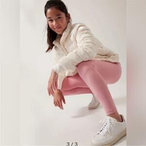 NWT Athleta Girl High Rise Powervita Chit Chat Tight "Aphrodite Pink" XL / 14